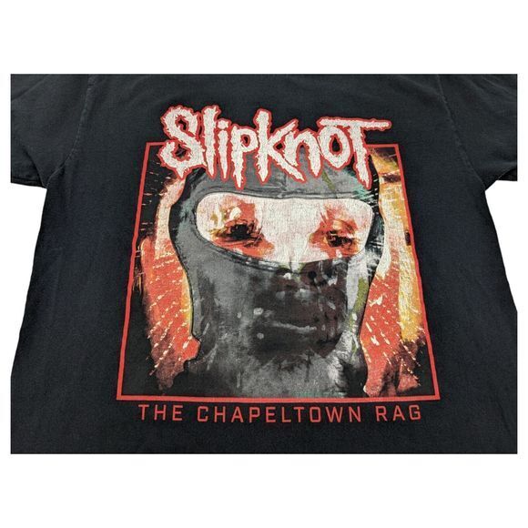 Slipknot The Chapeltown Rag Tee‎ Shirt, Sz Large, distressed cracked band mask - Picture 1 of 10